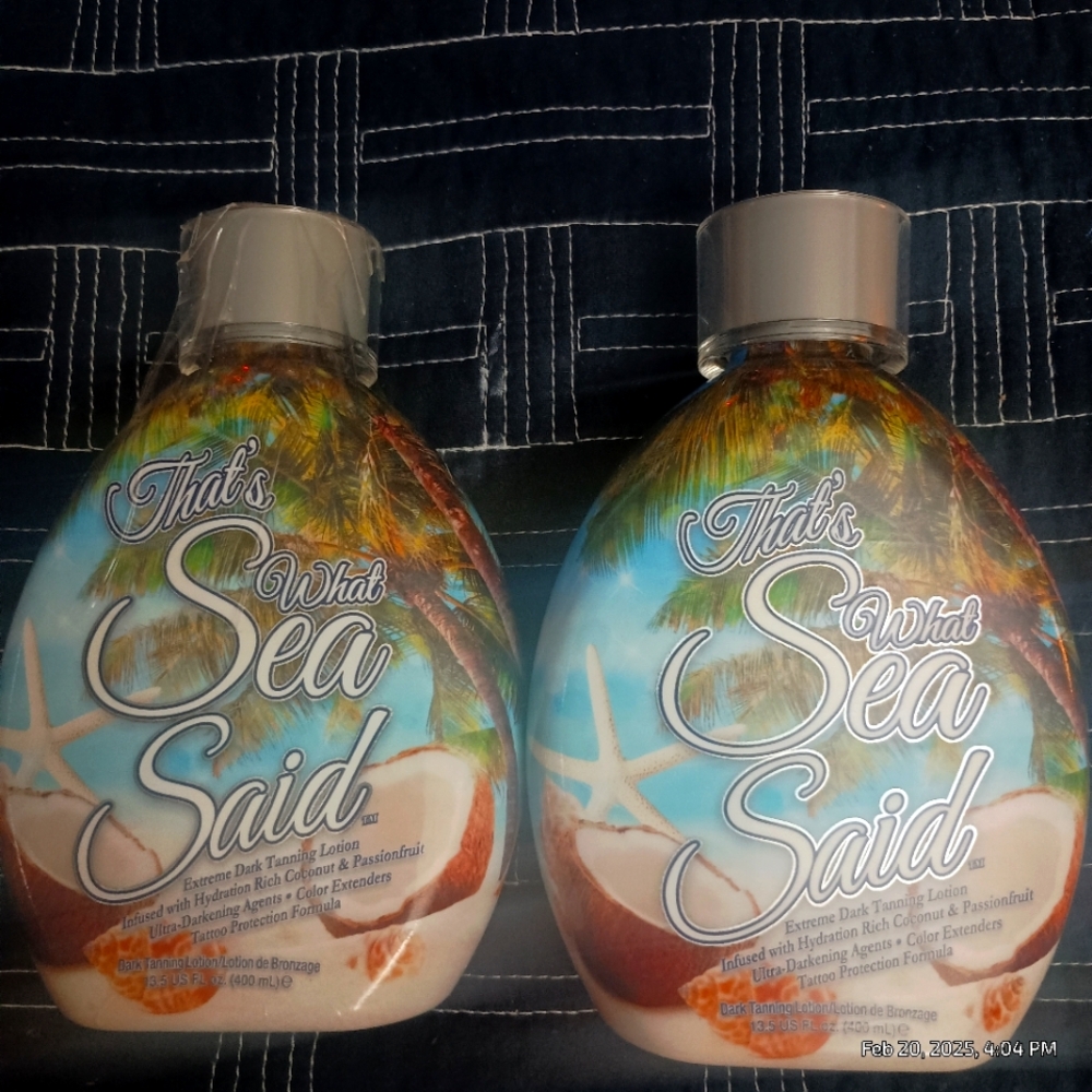 That's What Sea Said tanning lotions